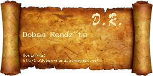 Dobsa Renáta névjegykártya