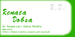 renata dobsa business card