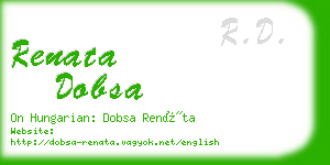 renata dobsa business card